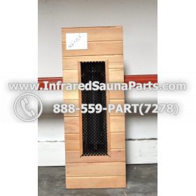 WOOD BENCHS + HEATERS - HEMLOCK WOOD BENCH + HEATHER + BLACK COVER ( 41.6" x 15.7" ) 2