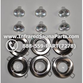 COMPLETE LIGHT ASSEMBLY 110V / 120V - COMPLETE LIGHT ASSEMBLY 6 HOUSING IN SILVER FINISH WITH 6 BULBS 110V / 120V 3