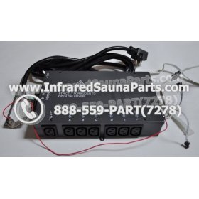 COMPLETE CONTROL POWER BOX 220V / 240V - COMPLETE CONTROL POWER BOX 220V / 240V  WITH 7 CIRCUIT BOARD PINS  6 FEMALE PLUGS SAUNA KING INFRARED SAUNA STYLE 9 15