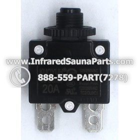 RELAYS / SOLID RELAYS - RELAYS / SOLID RELAY WITH RESET BUTTON 20AMP 1