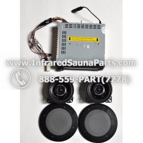 COMPLETE STEREO + SPEAKERS + COVERS - COMPLETE STEREO SYSTEM CM-4021R WITH 2 SPEAKERS 2