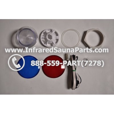 COMPLETE LIGHT ASSEMBLY 220V / 240V - COMPLETE LIGHT ASSEMBLY WITH BULB + RED AND BLUE COVER 220V / 240V 1