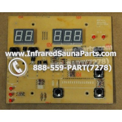 CIRCUIT BOARDS / TOUCH PADS - CIRCUIT BOARD  TOUCHPAD IRONMAN INFRARED SAUNA SRZHX00D - (8 BUTTONS) 1